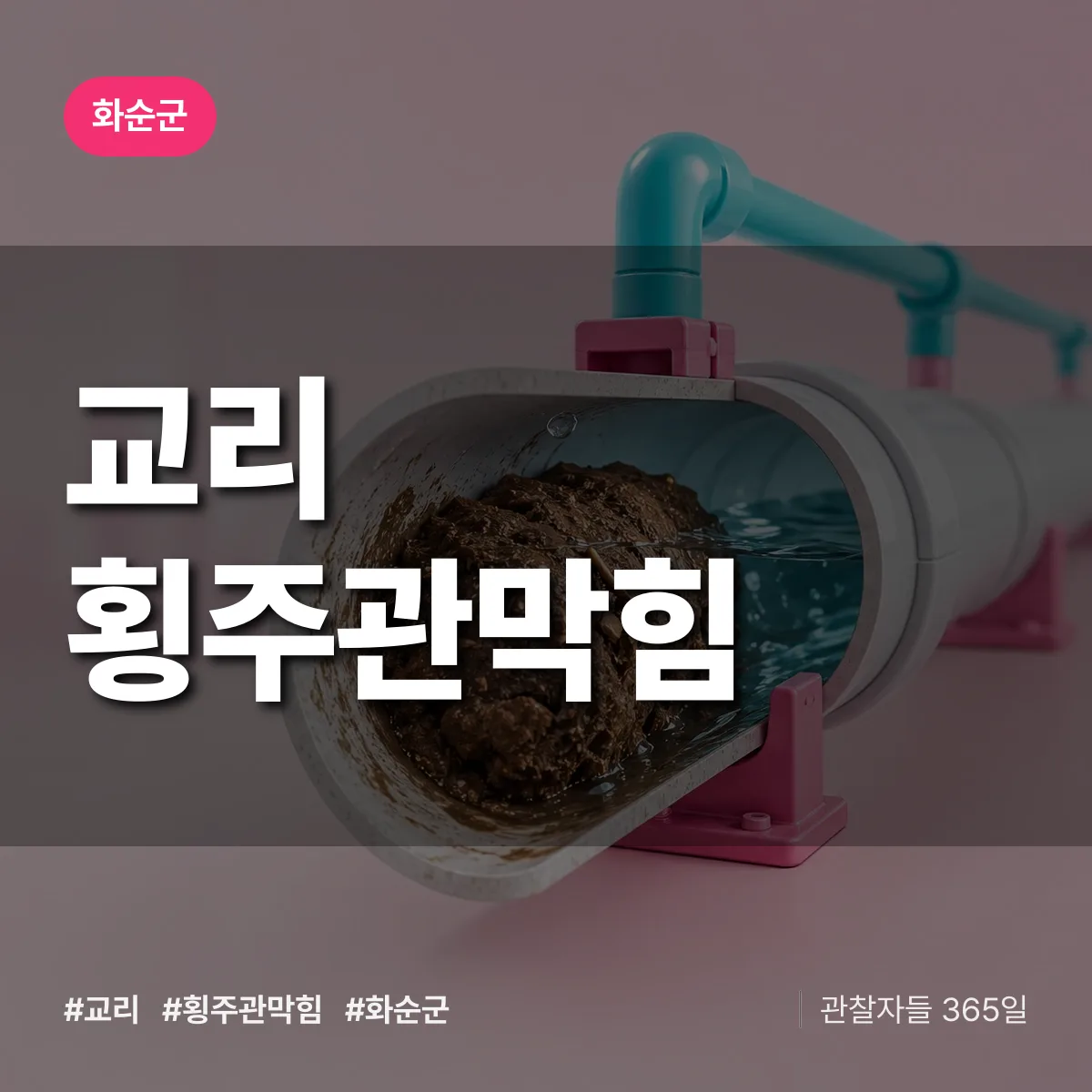 전남 화순군 교리 횡주관막힘 배너