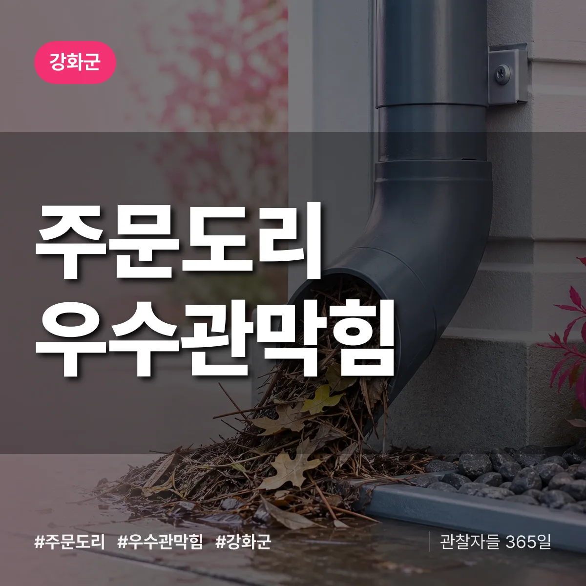 주문도리 우수관막힘 배너
