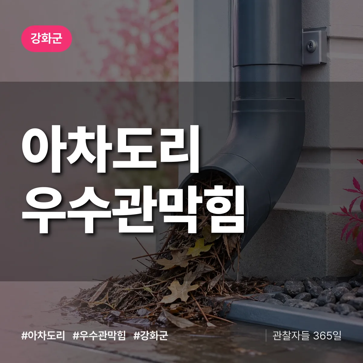 아차도리 우수관막힘 배너