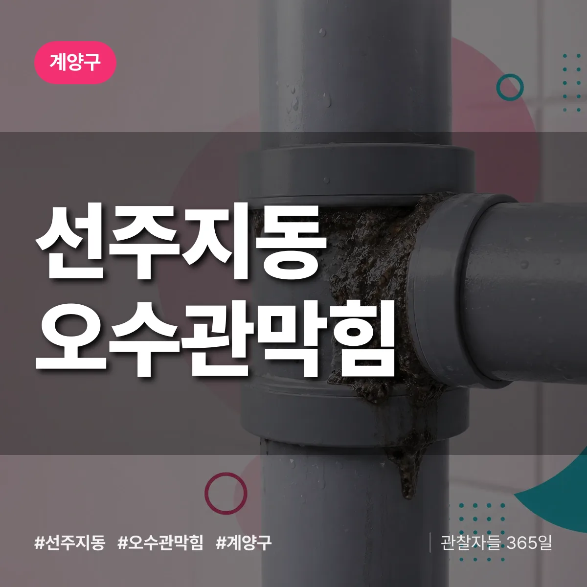 계양구 선주지동 오수관막힘 상담 배너