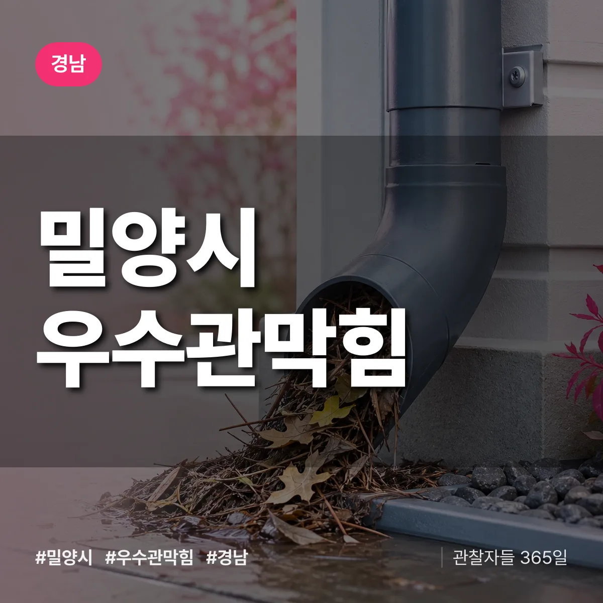 경남 밀양시 우수관막힘 배너