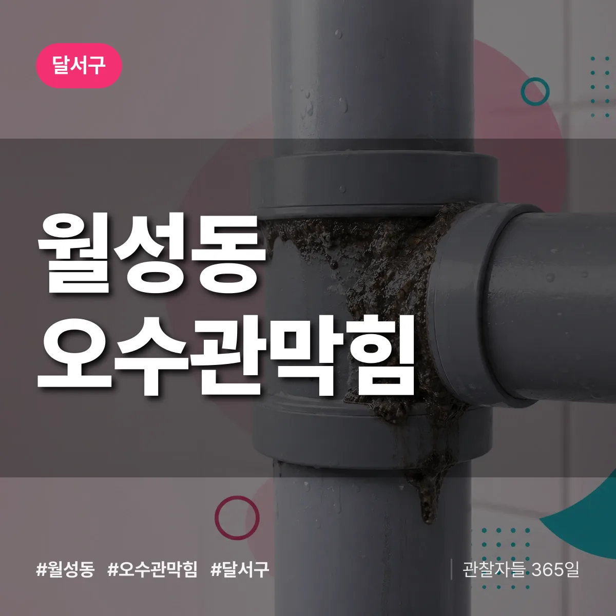 달서구 월성동 오수관막힘 상담 배너