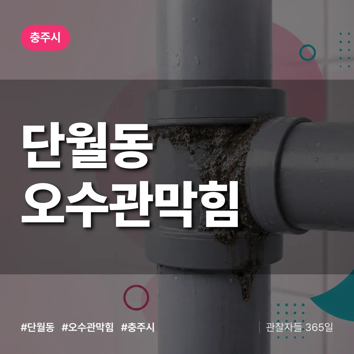 단월동 오수관막힘 배너