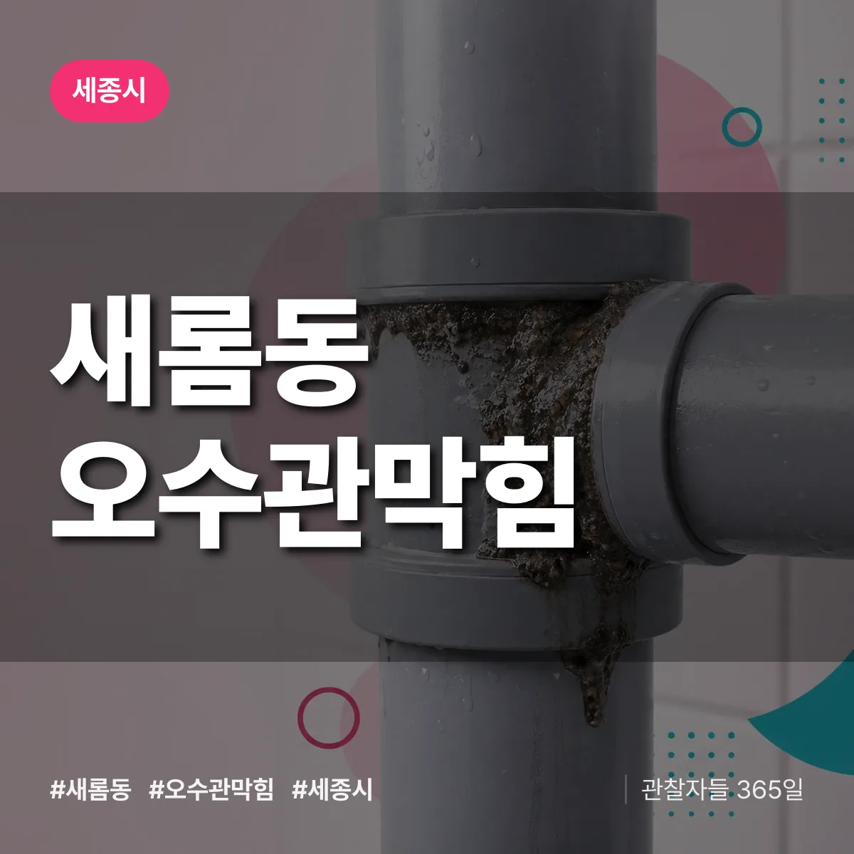새롬동 오수관막힘 배너