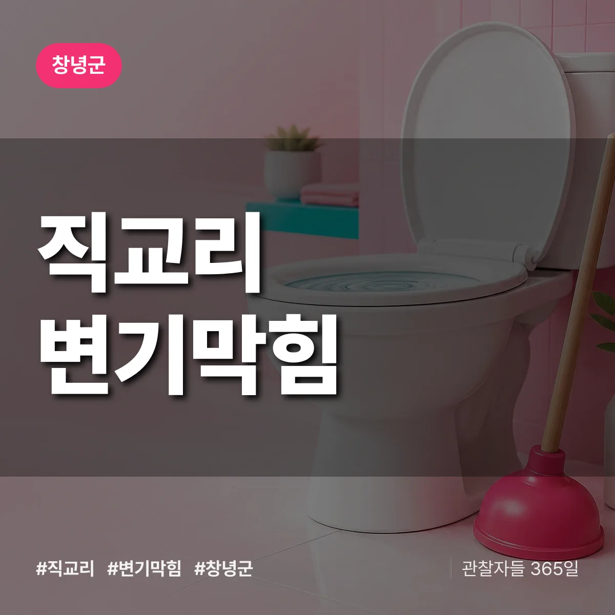 직교리 변기막힘 배너