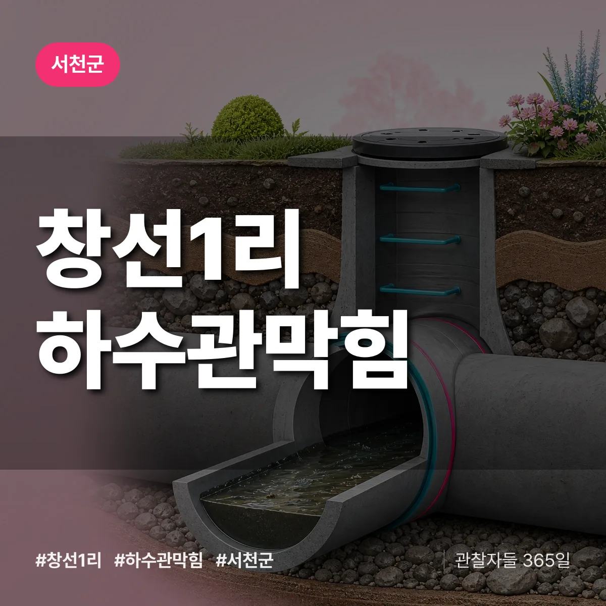 창선1리 하수관막힘 배너
