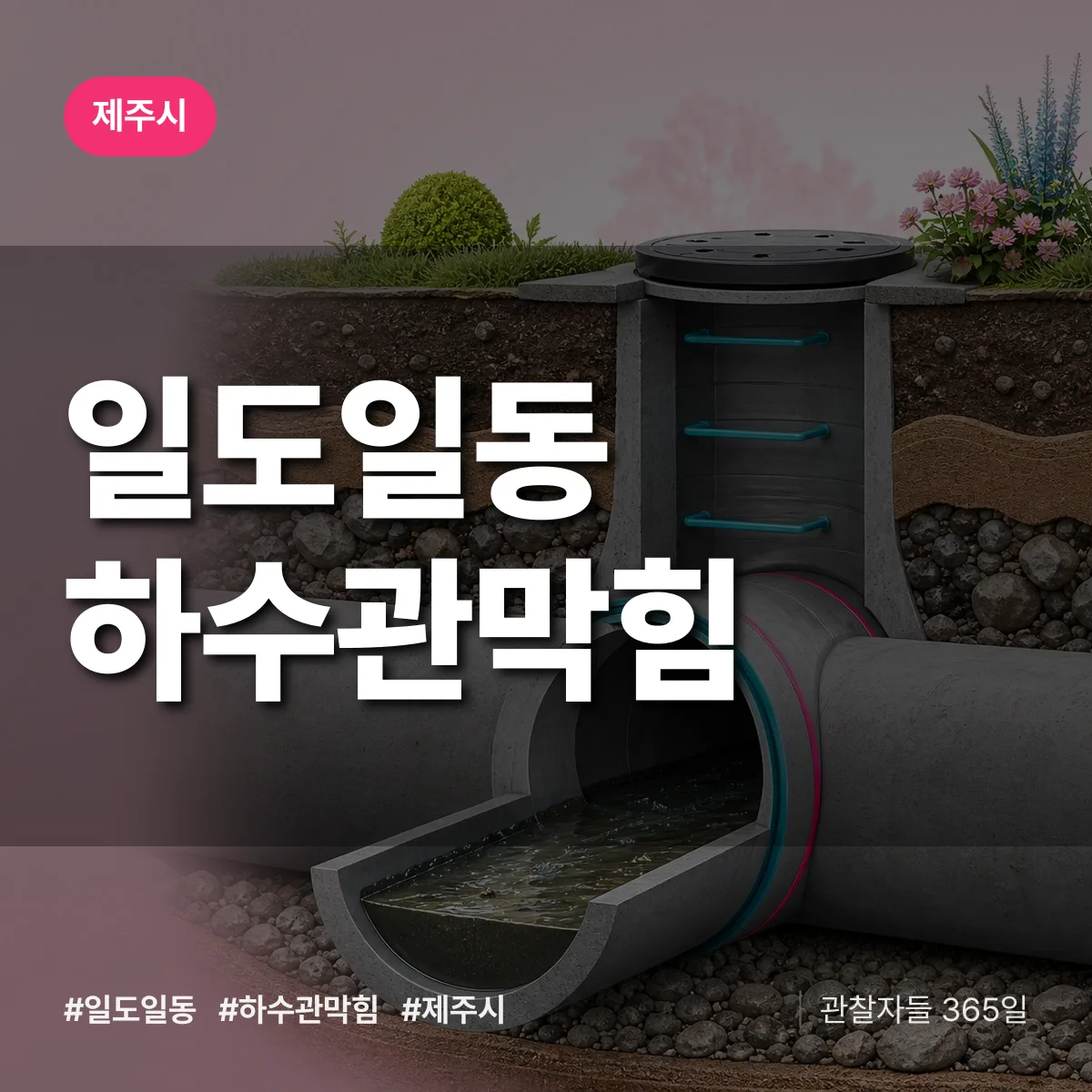 일도일동 하수관막힘 배너