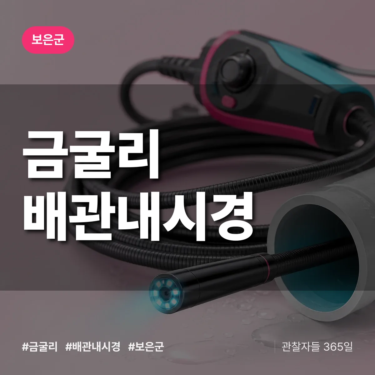 금굴리 배관내시경 배너