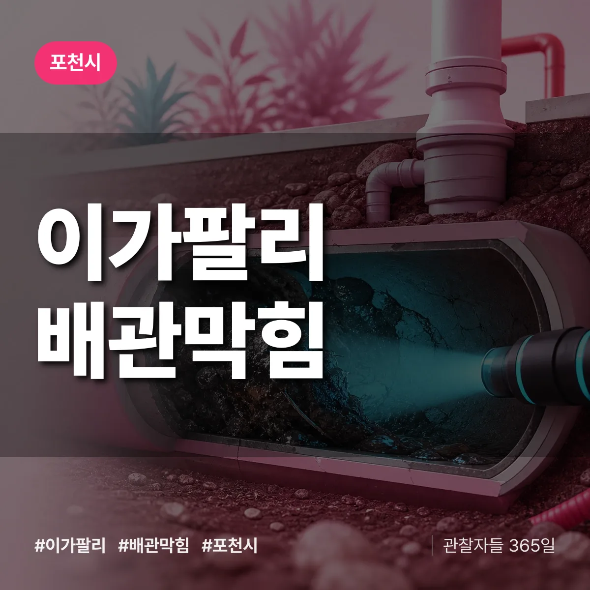 경기 포천시 이가팔리 배관막힘 배너