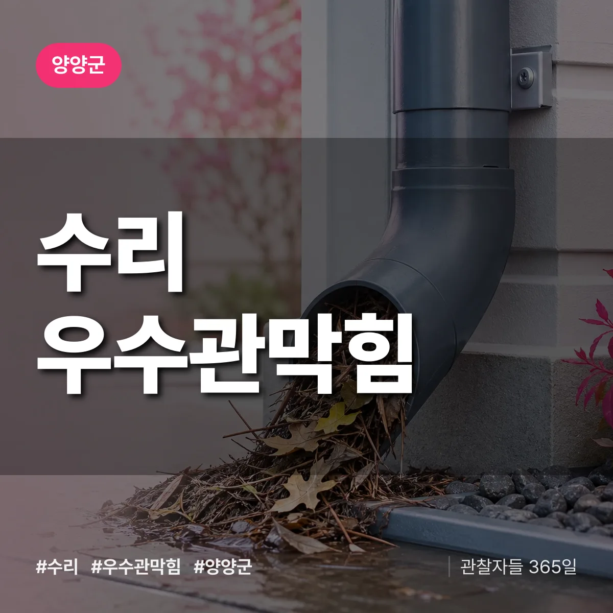 수리 우수관막힘 배너