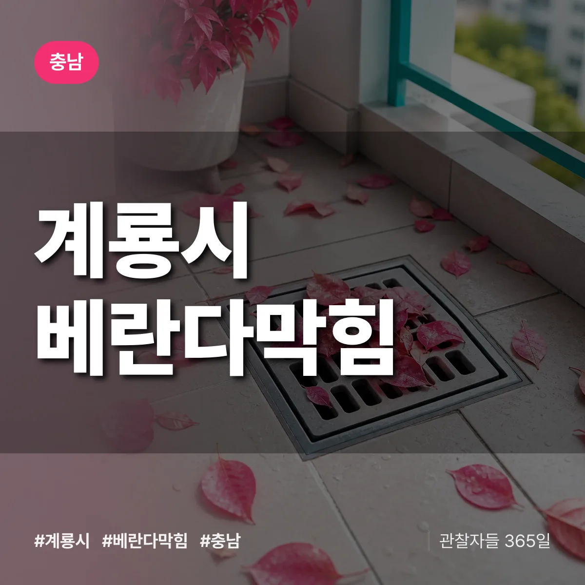 충남 계룡시 베란다막힘 배너