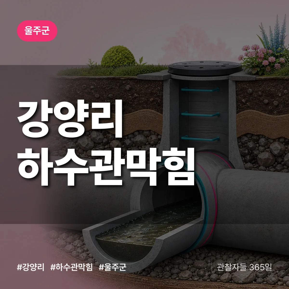 강양리 하수관막힘 배너
