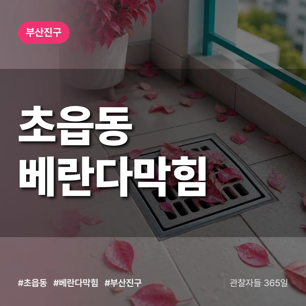 부산진구 초읍동 베란다막힘 상담 배너
