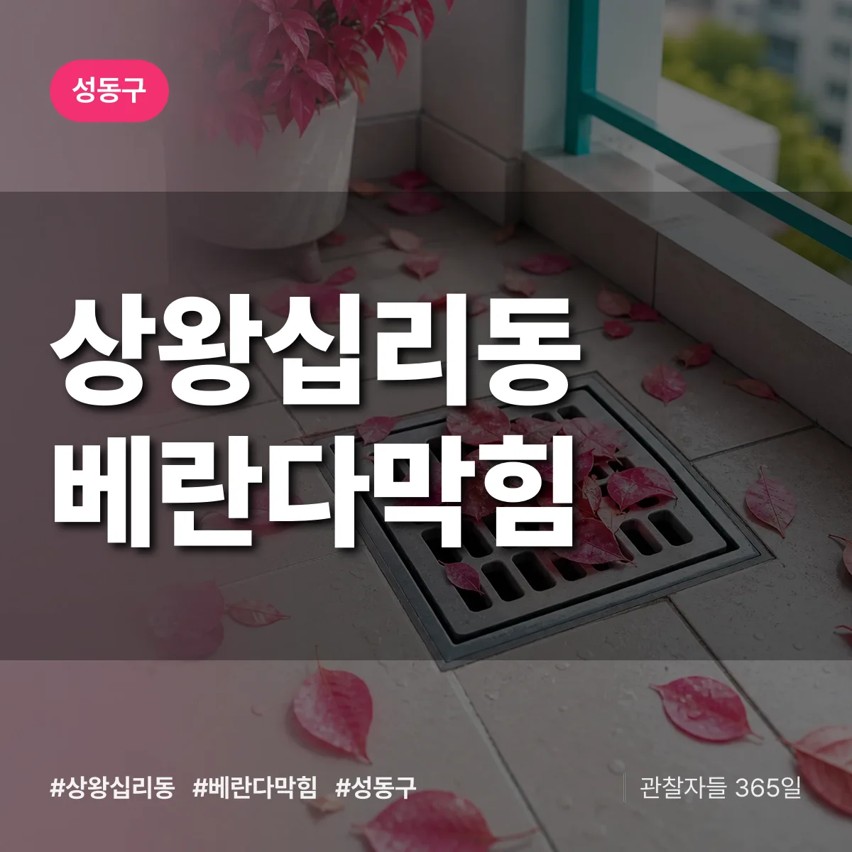 성동구 상왕십리동 베란다막힘 상담 배너