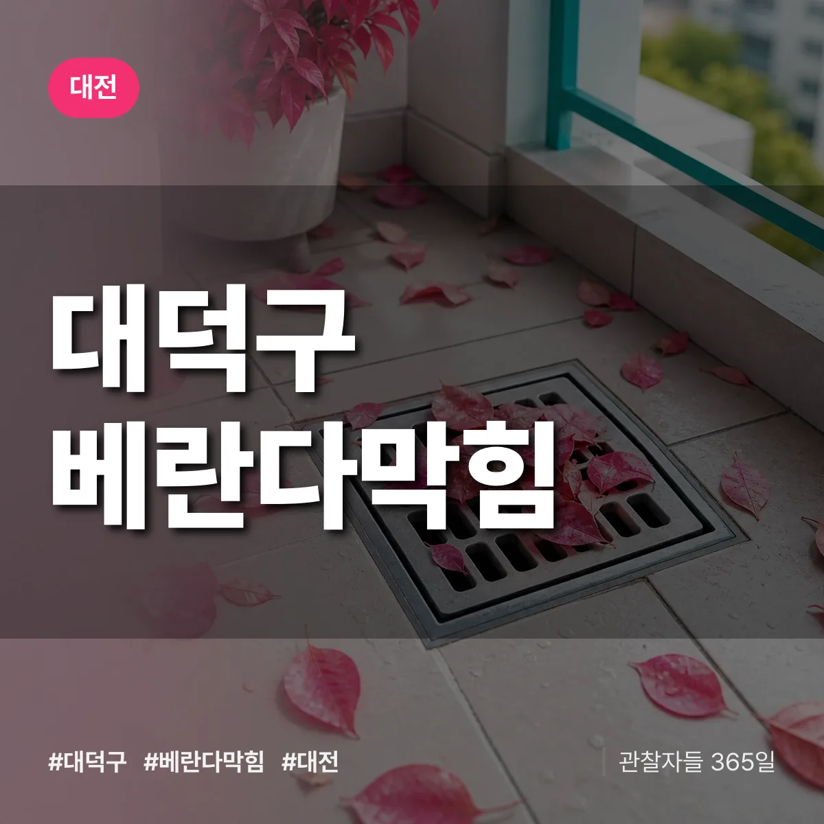 대전 대덕구 베란다막힘 상담 배너