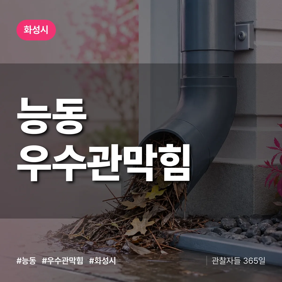 능동 우수관막힘 배너
