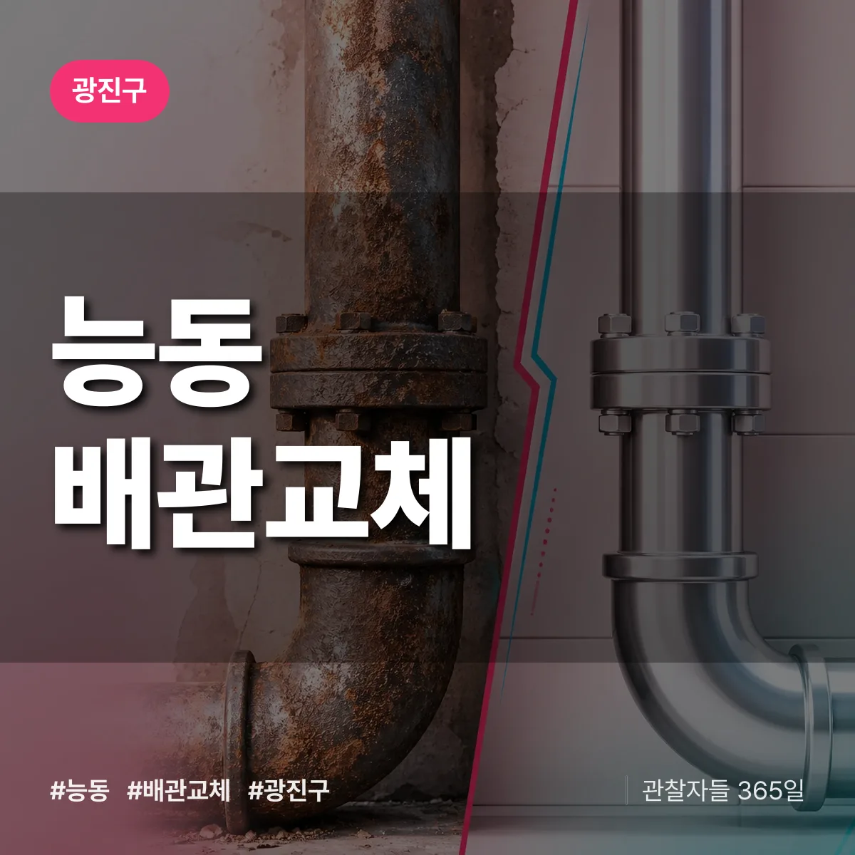능동 배관 교체 배너