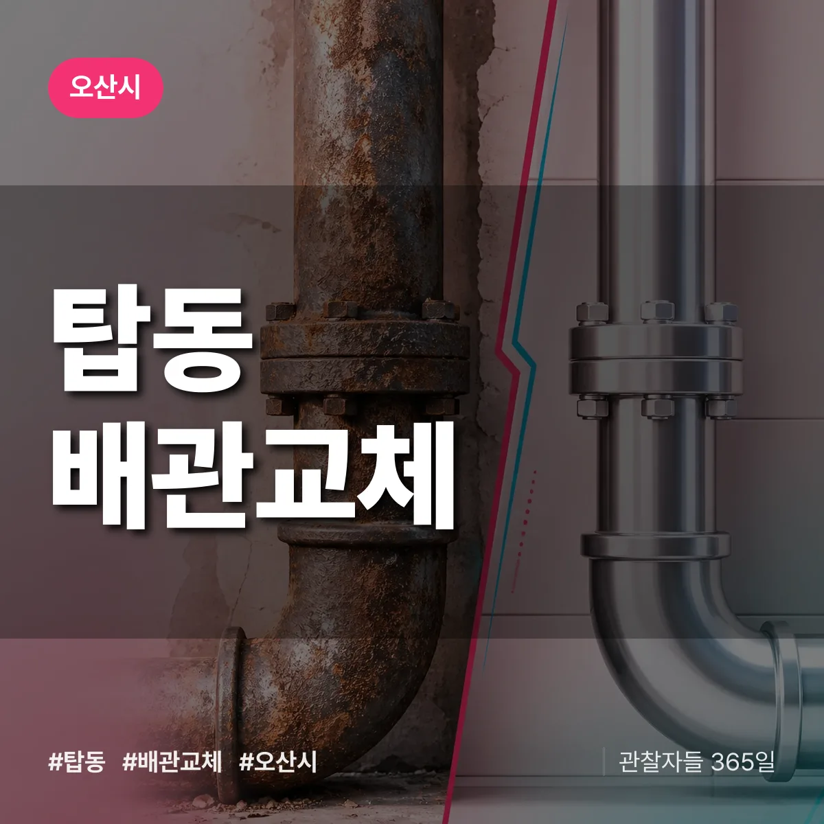 탑동 배관 교체 배너