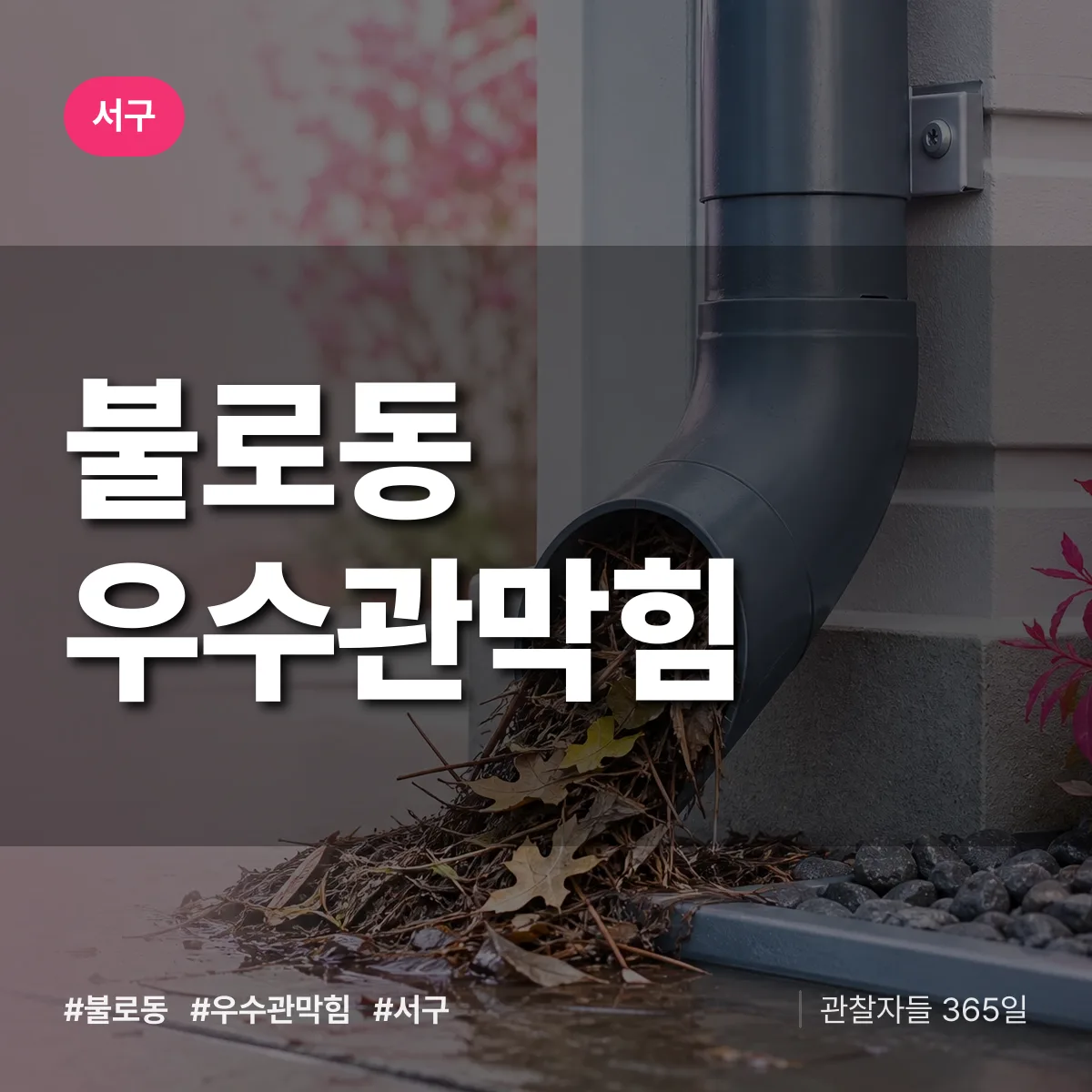 불로동 우수관막힘 배너