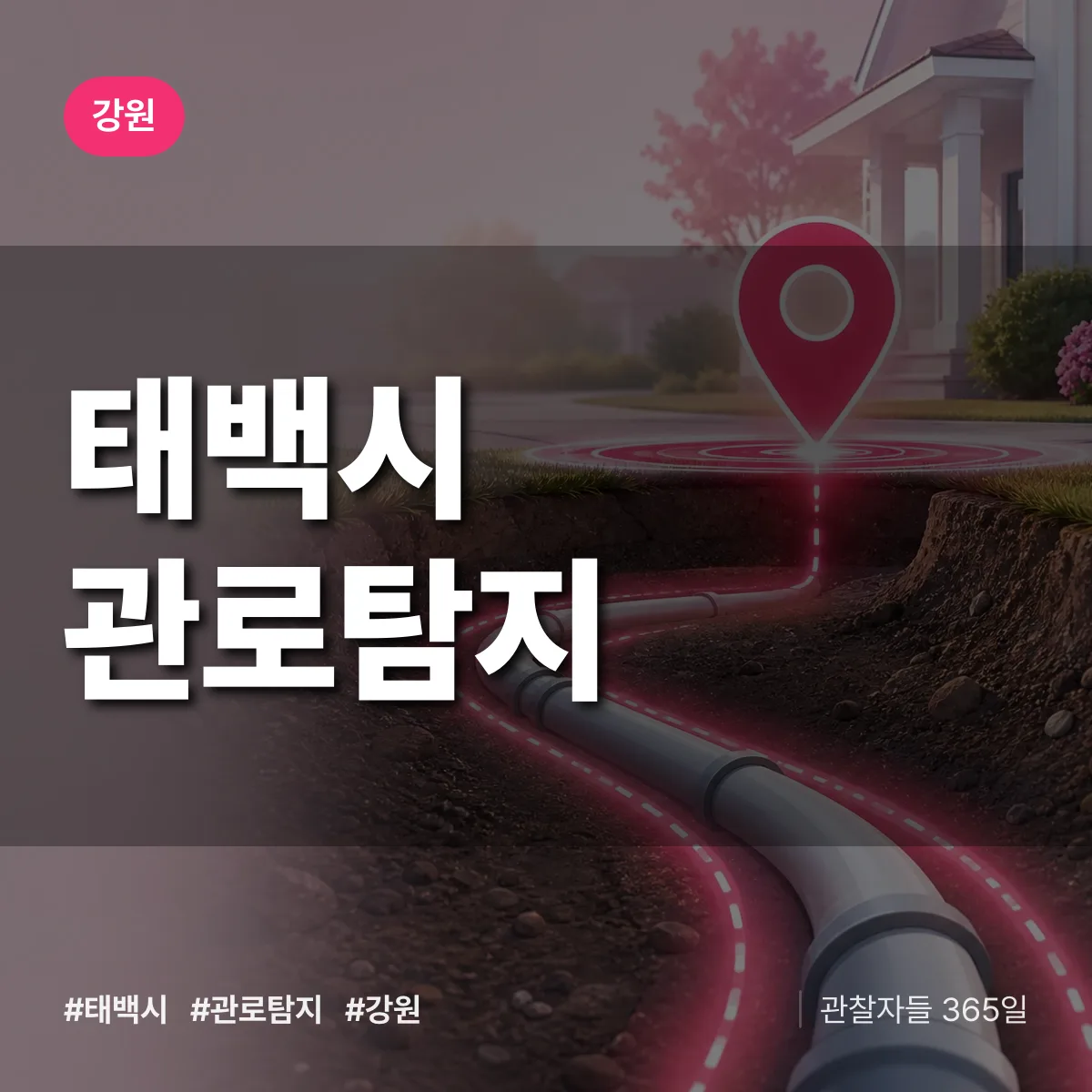 강원 태백시 관로탐지 배너
