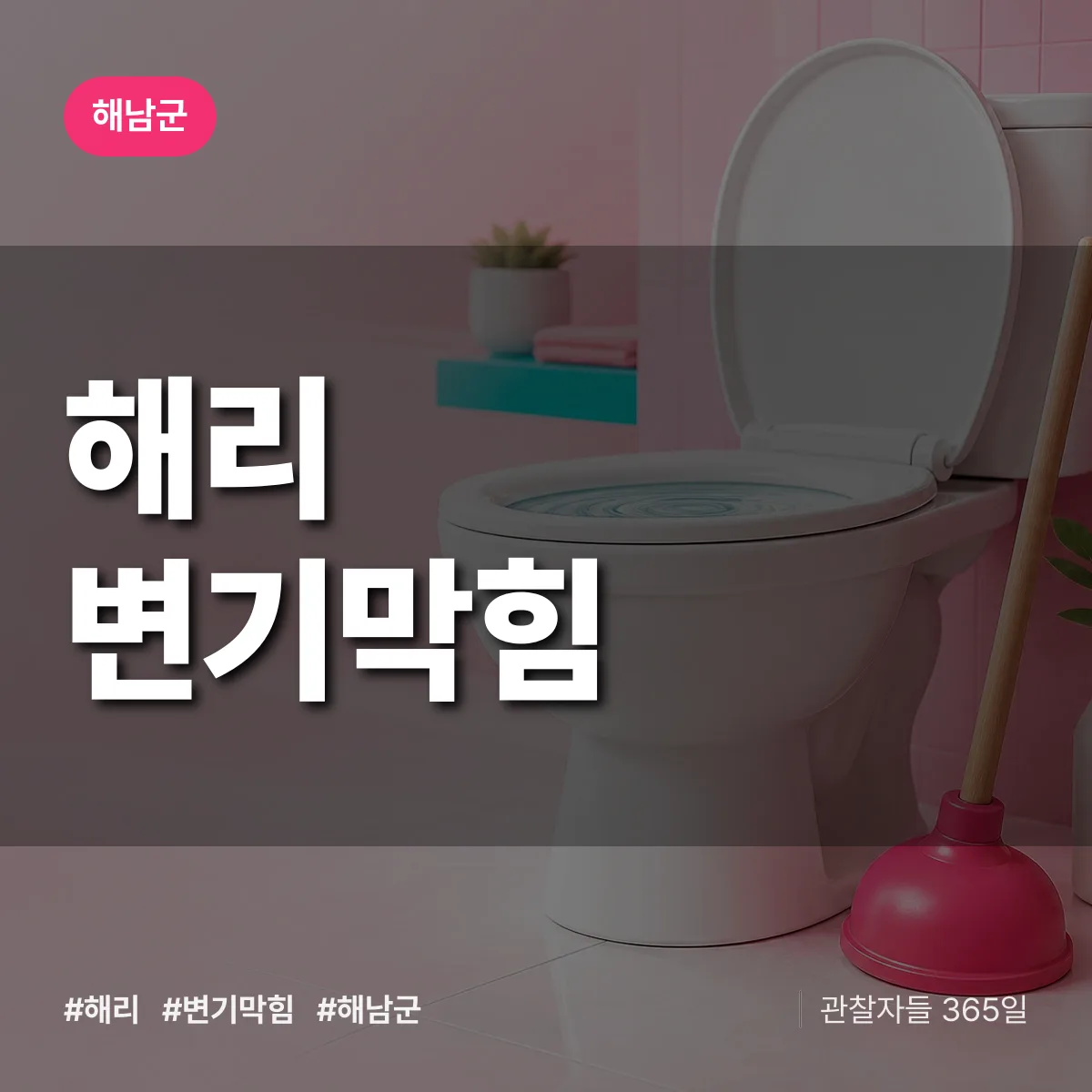 해리 변기막힘 배너