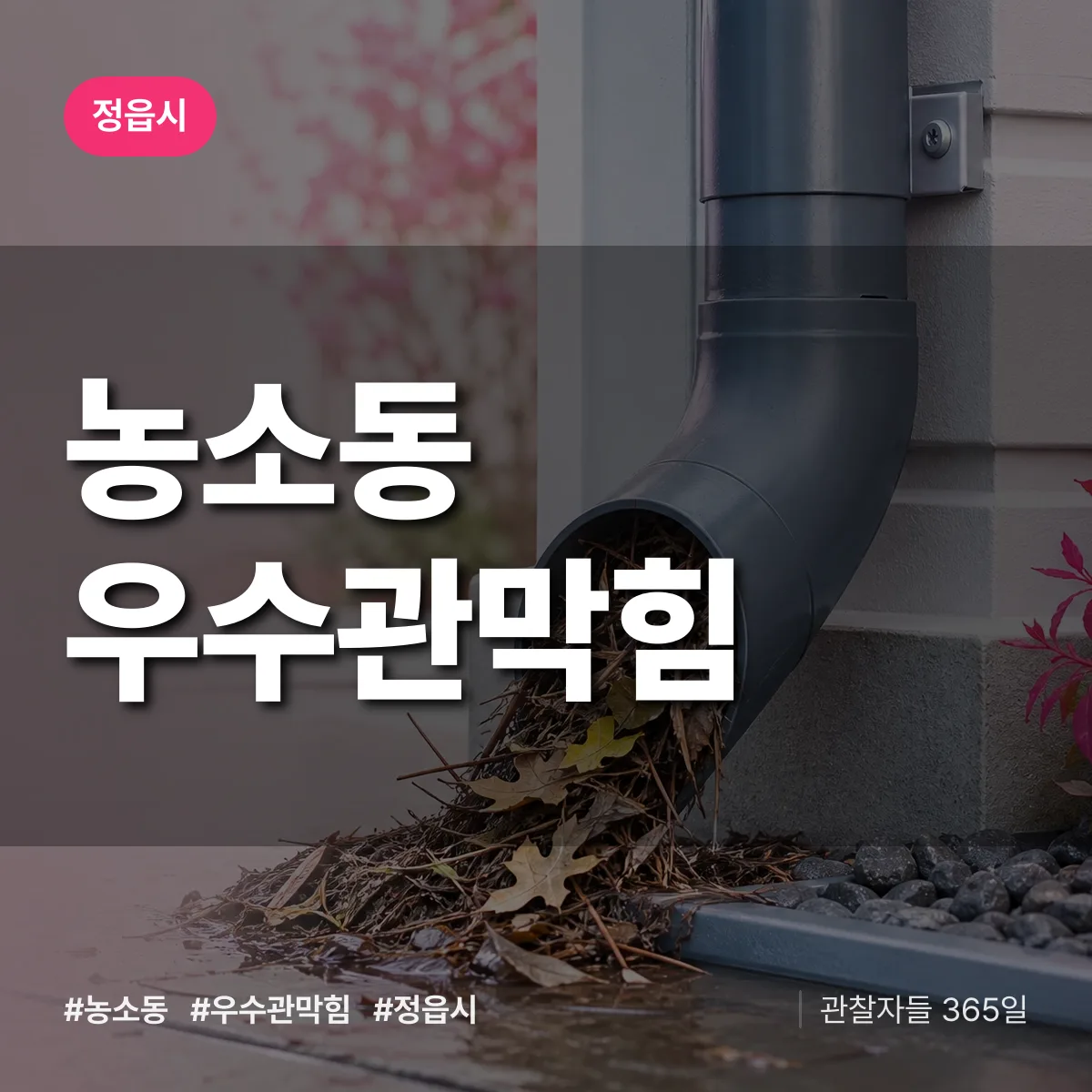 농소동 우수관막힘 배너