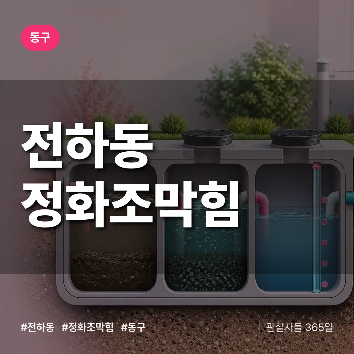 전하동 정화조막힘 배너