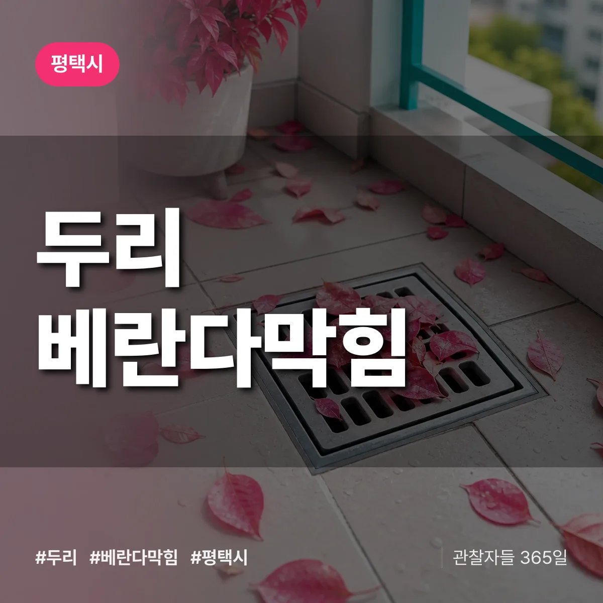 경기 평택시 두리 베란다막힘 배너