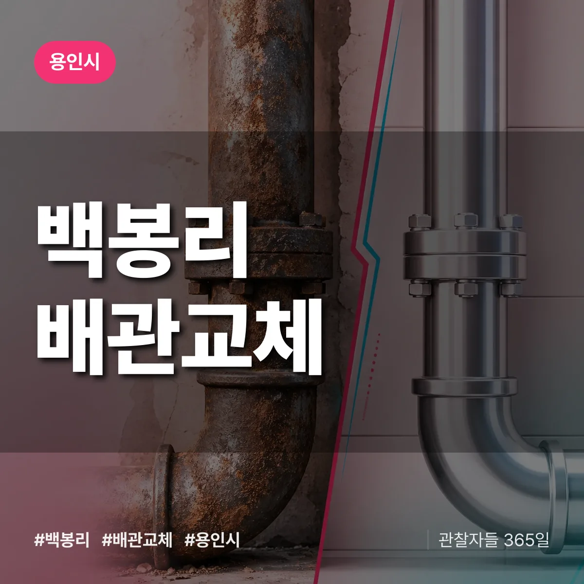 백봉리 배관 교체 배너