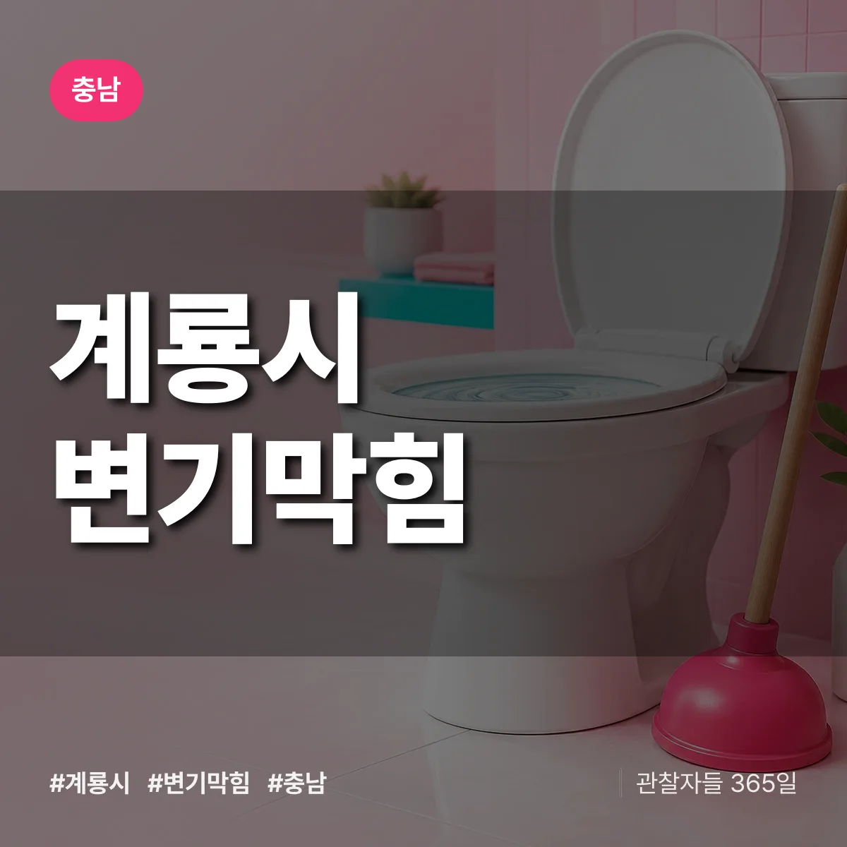 충남 계룡시 변기막힘 배너